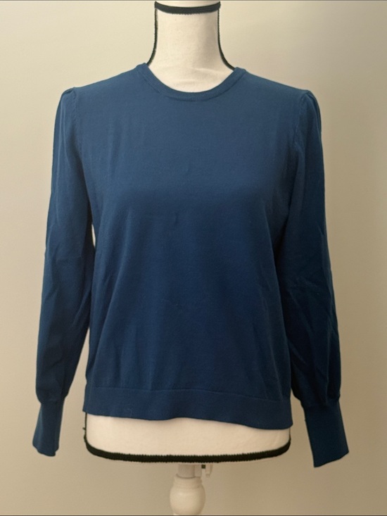 Studio 19 Sweaters - Studio 19 Women’s Simple Crewneck Long Sleeve Top in Teal Blue, Size Large